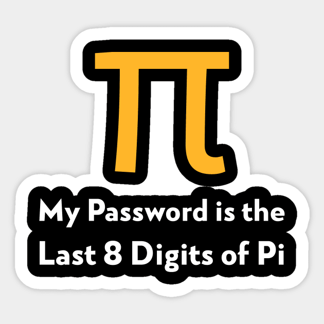 Pi Password Sticker by OTDesign